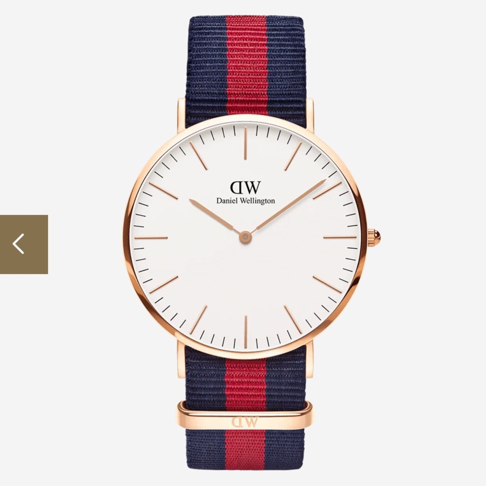 Daniel Wellington 40mm Classic Oxford Watch - Rose Gold W/ NATO Strap